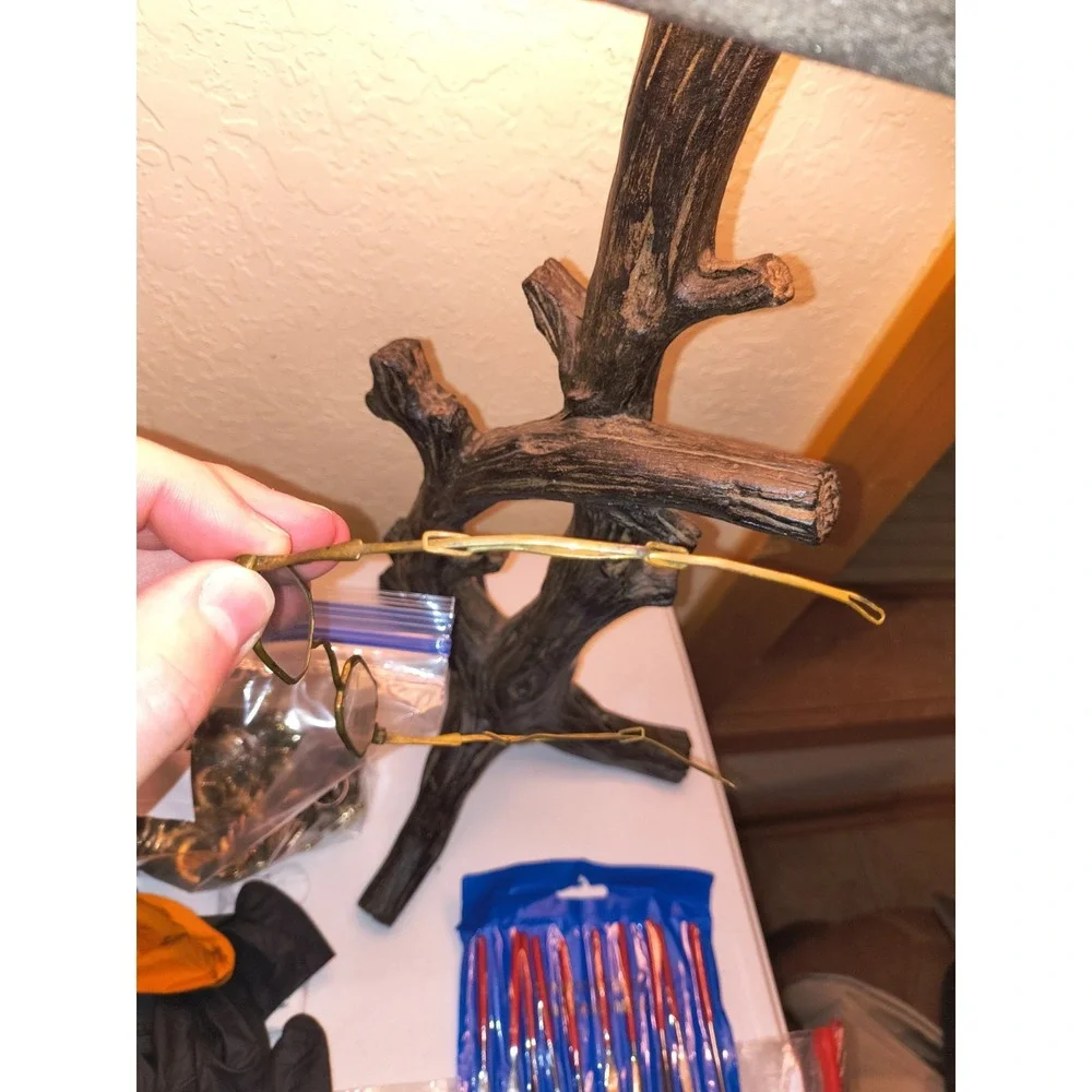 3 Antique Very Unique Glasses - Spectacles One Is 12k Gold Filled Unmarked